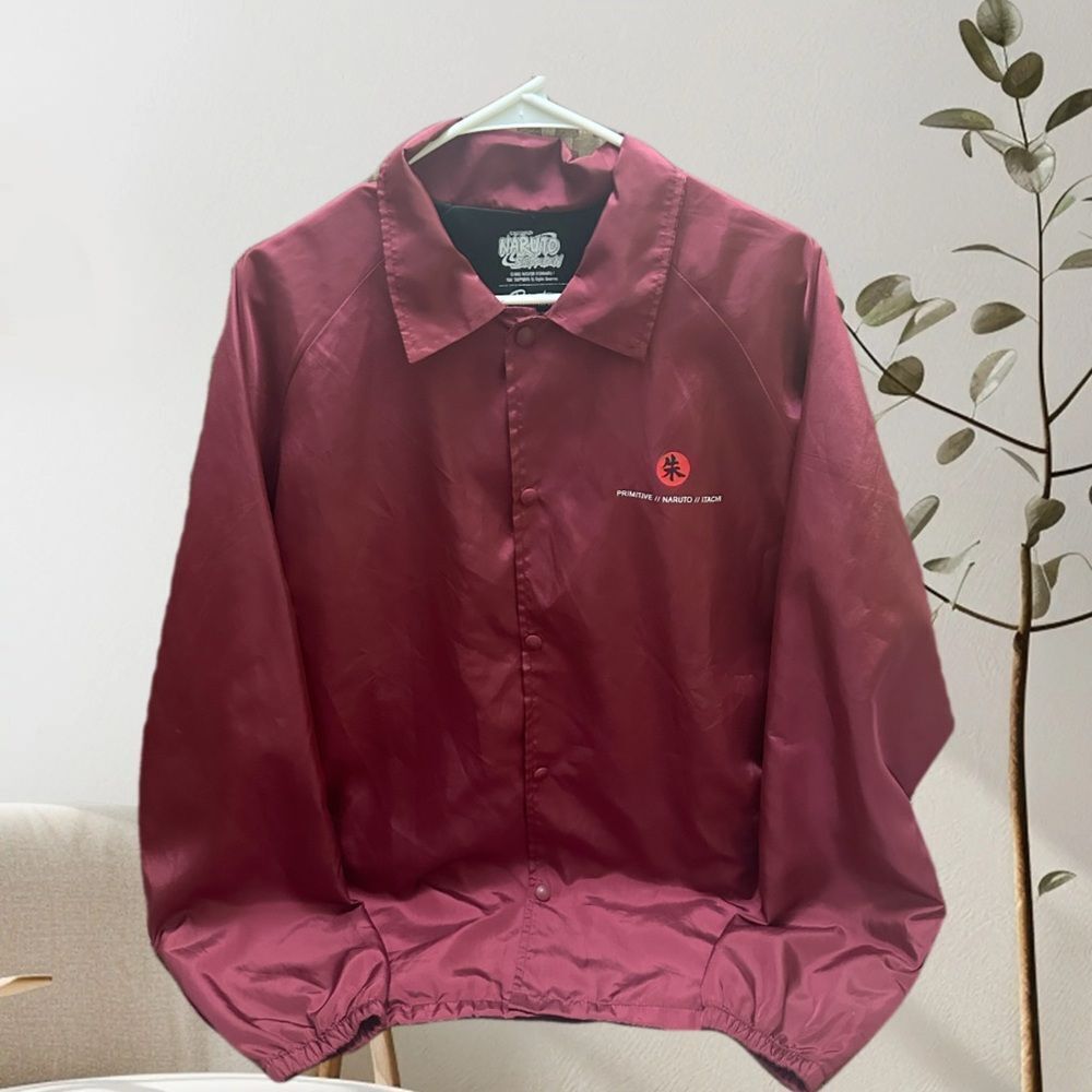 NARUTO Primitive x Naruto Burgundy Jacket XL